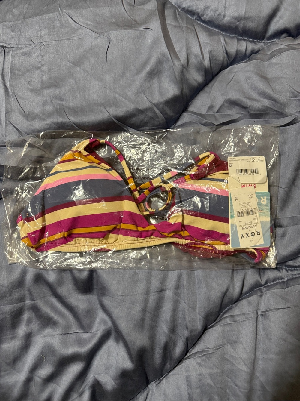 Roxy striped Sunset Swells Cut Out Bralette